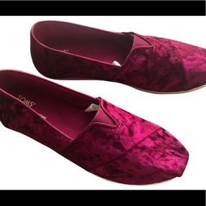 Velvet shoes Toms 8.5